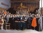 Gerard ter Borch the Younger The Ratification of the Treaty of Munster, 15 May 1648 oil painting reproduction